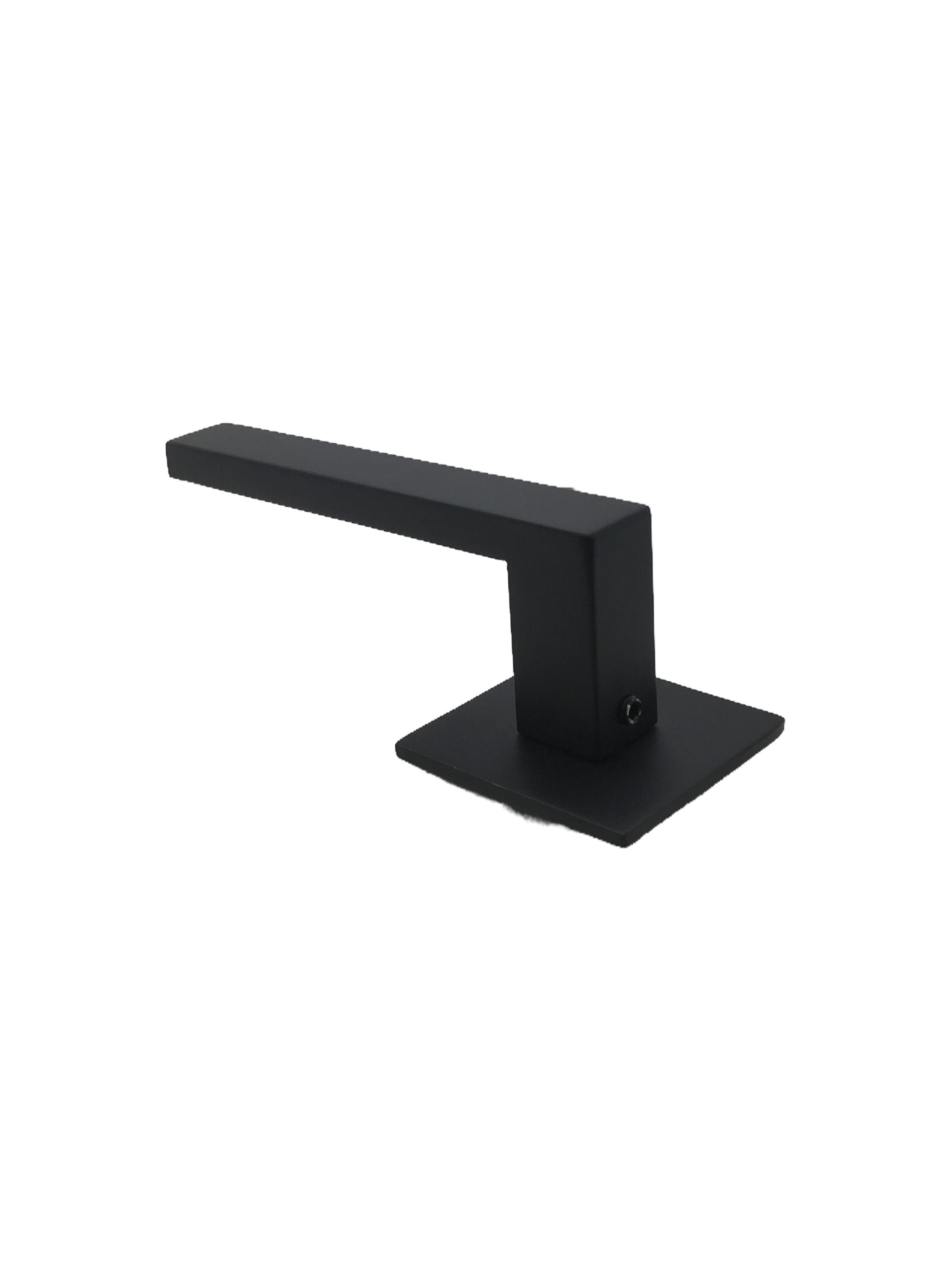 Magnet square base round tube lever handle black powder coating