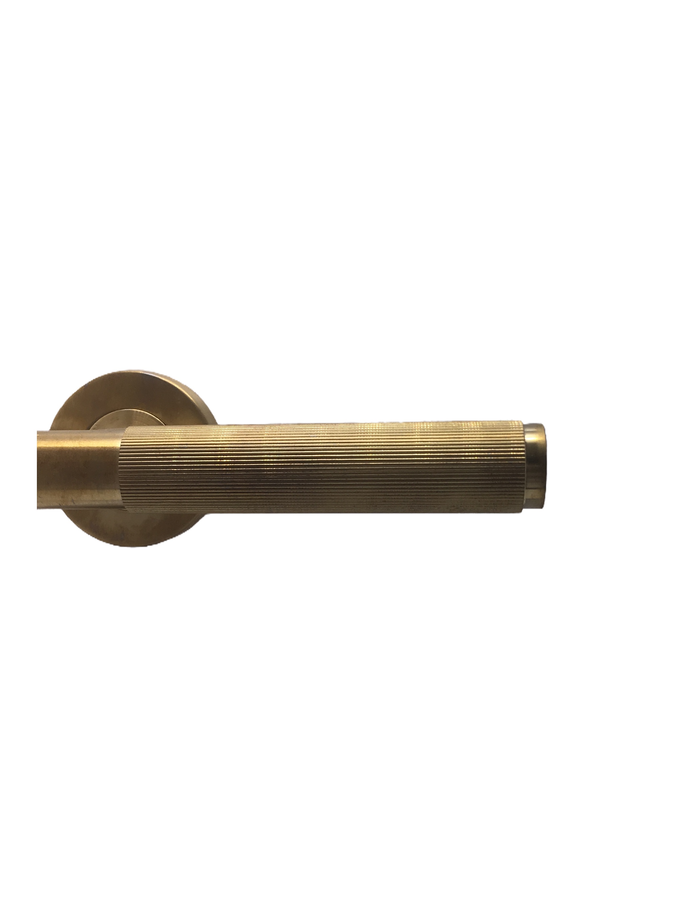 satin straight gold lever handle