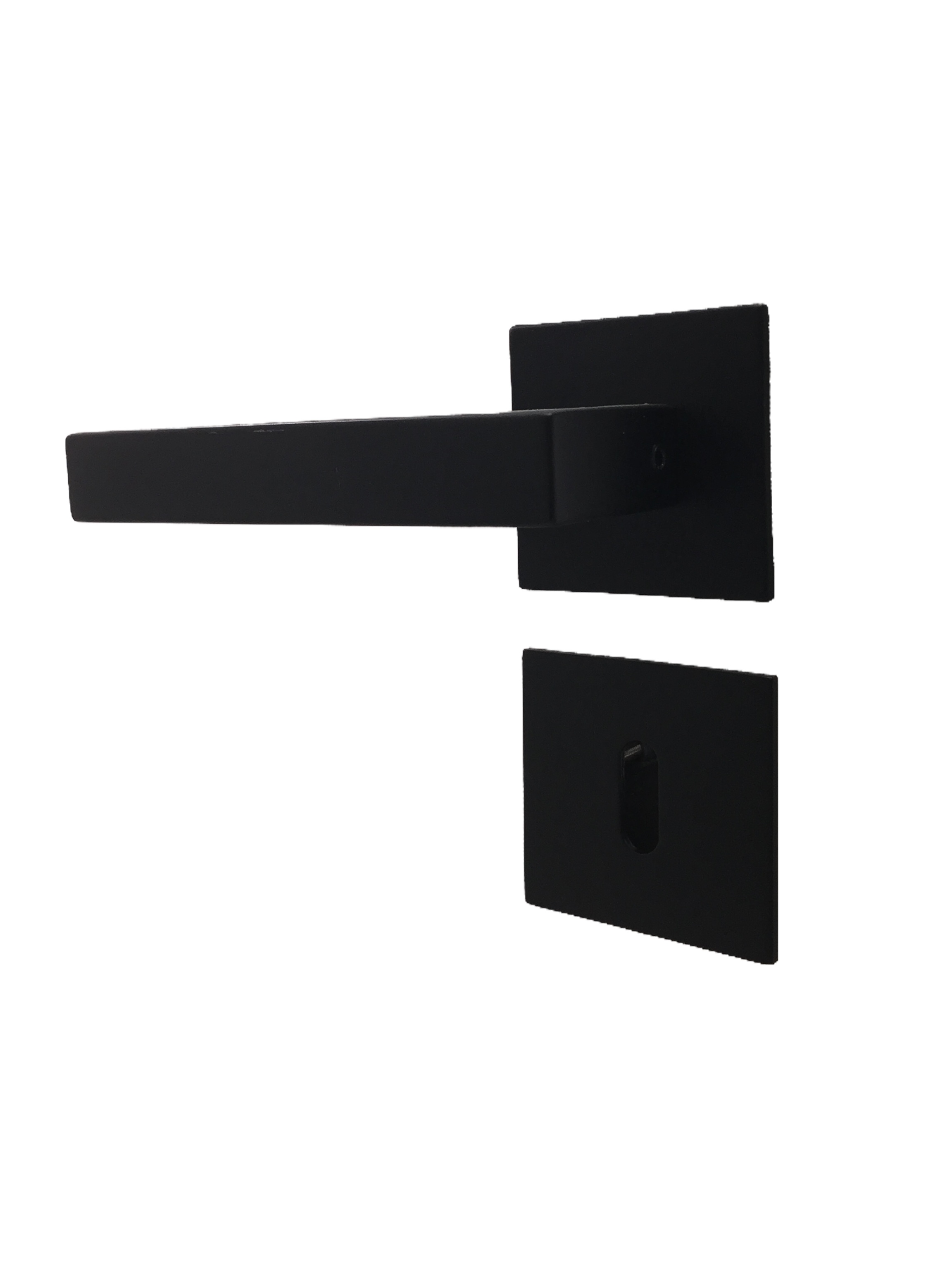 black powder coating flat square tube lever handle