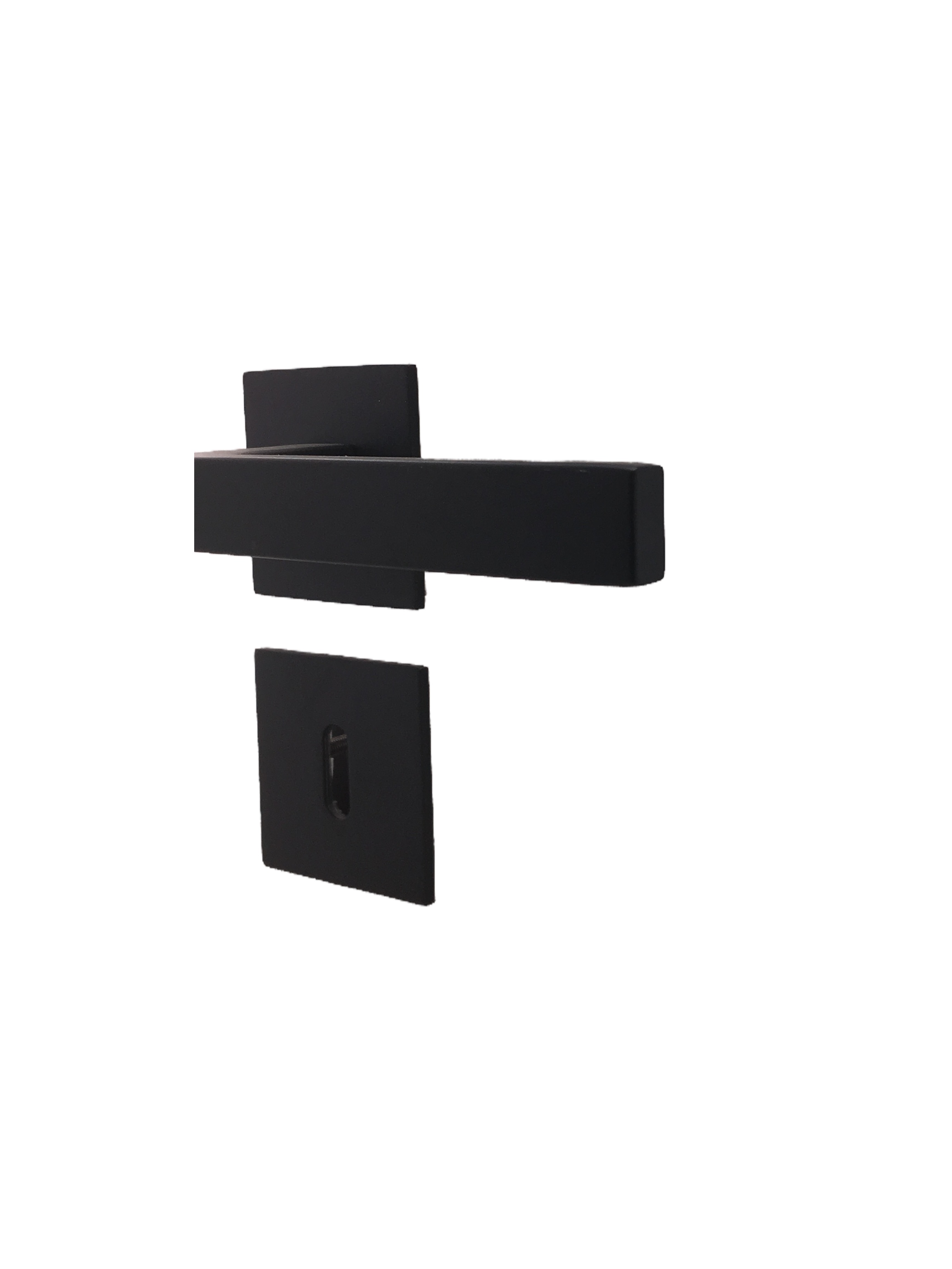 black powder coating flat square tube lever handle