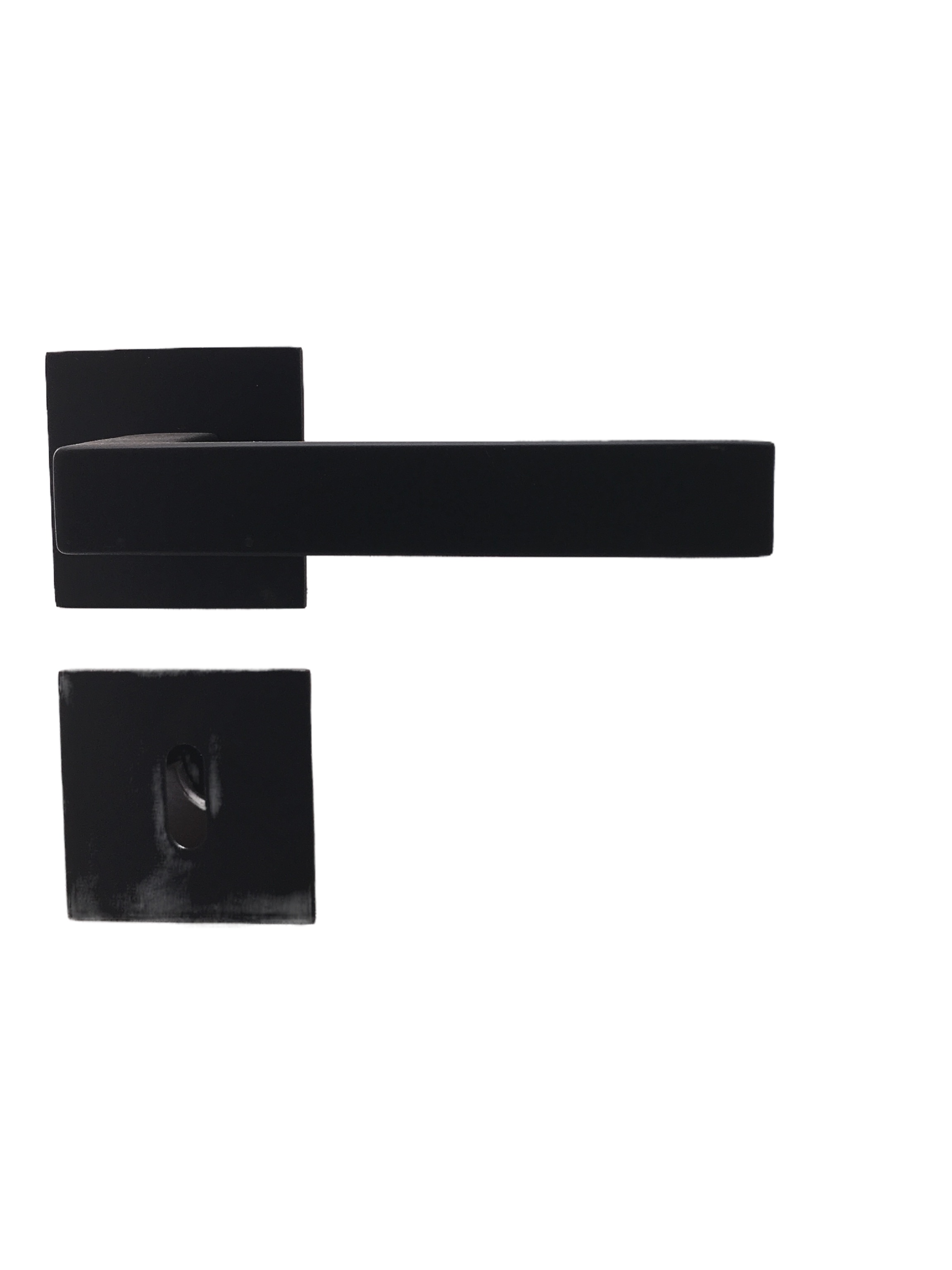 black powder coating flat square tube lever handle